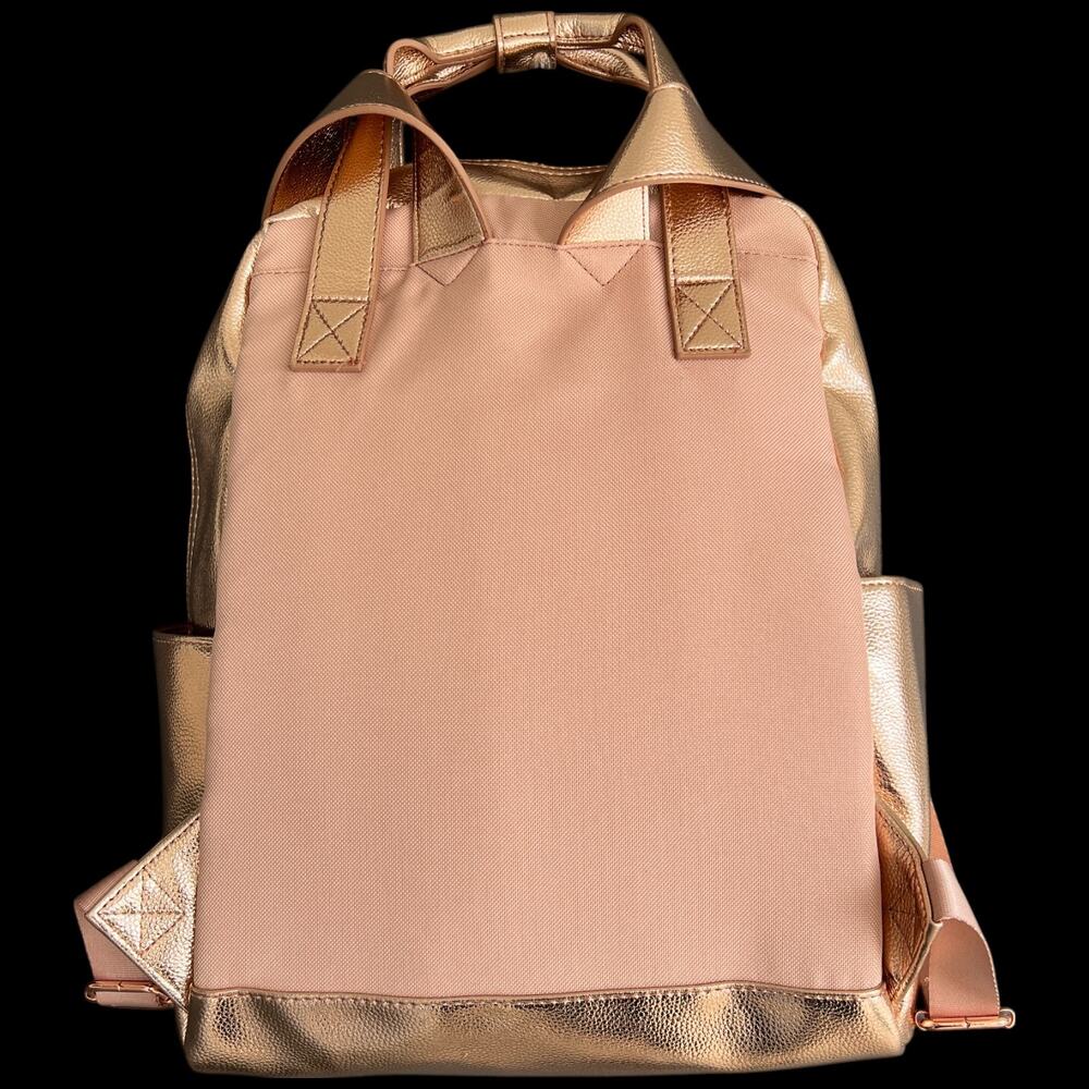 DISNEY MICKEY MOUSE Icon Flair Women's  Backpack Rose Gold Bag Perforated - Picture 4 of 16